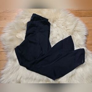 ATHLETA Aura Sonar Tight Leggings Womens XS Capri Black Mesh Running Yoga